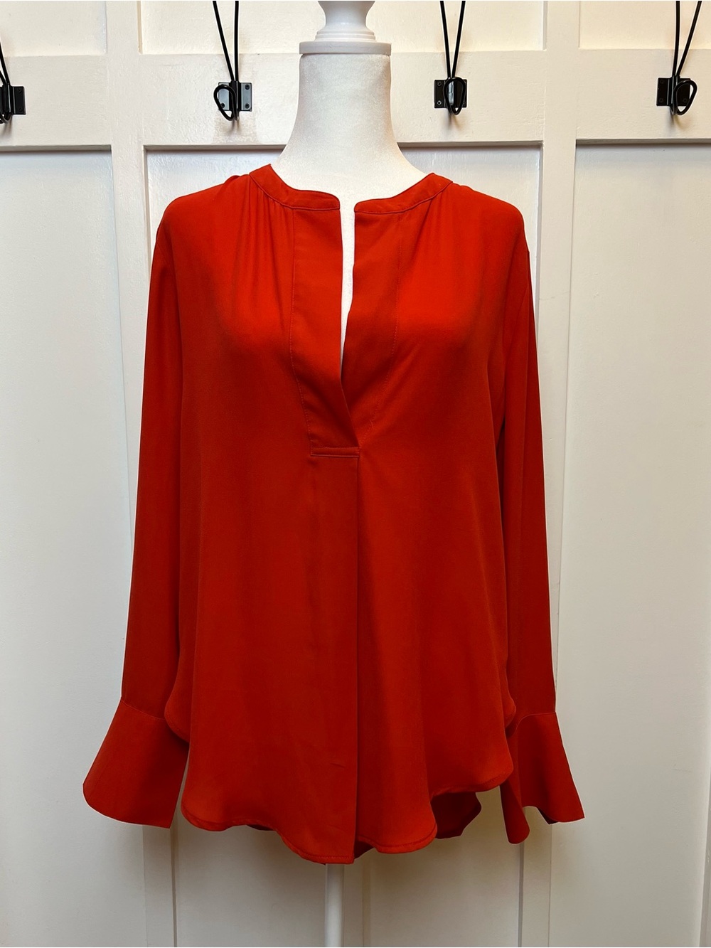 Banana Republic Size Small Long Sleeve Sheer Blouse Autumn Fall Preppy Boho